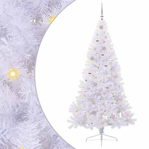 vidaXL Umestno božično drevo med 300 LED Bela 210 cm PVC in jeklo