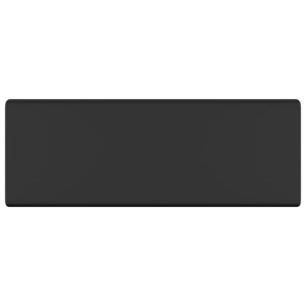 vidaXL Razkošen umivalnik kvadraten mat črn 41x41 cm keramika