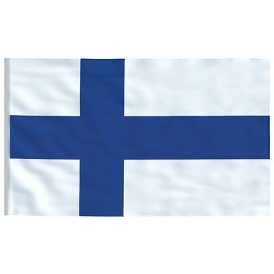 vidaXL Zastava Finske in aluminijast zastavni drog 6 m
