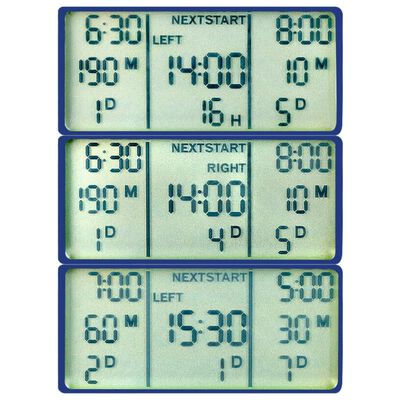 vidaXL Avtomatski digitalni časovnik za zalivanje z dvojnim odvodom