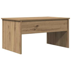 vidaXL Klubska mizica artisan hrast 80x50,5x41,5 cm inženirski les