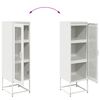 vidaXL Highboard White 36x39x123 cm Hladno valjano jeklo
