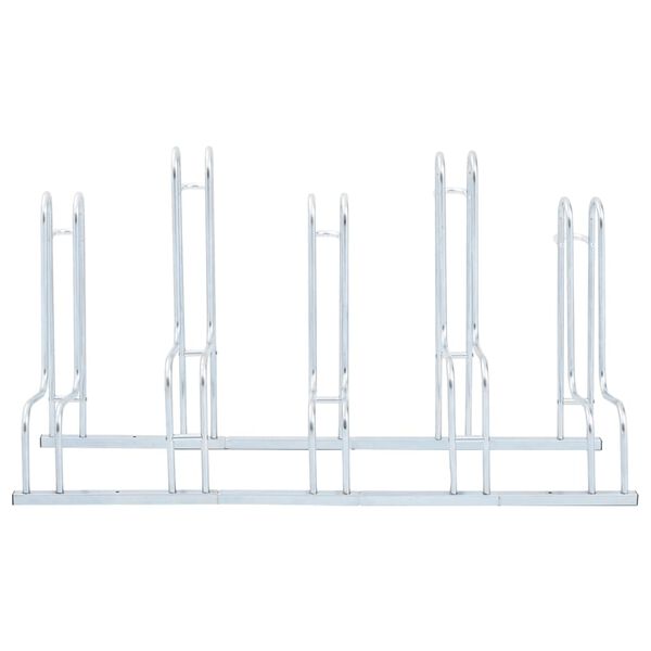 vidaXL Stojalo za kolo za 5 koles prostostoječe pocinkano jeklo