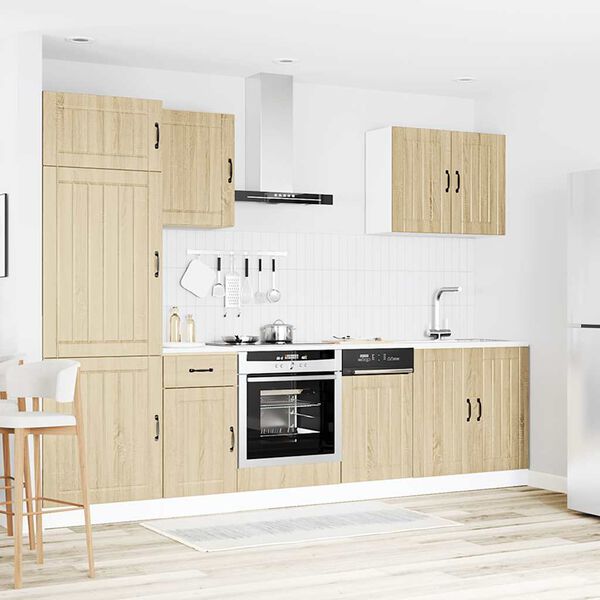 vidaXL 7 kosov kuhinjska omarica Lucca sonoma hrast inženirski les