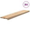 vidaXL Podloge za stopnice 4 kosi 120x30x2 cm trdna hrastovina