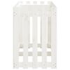vidaXL Vrtna visoka greda z ograjico bela 150x50x70 cm trdna borovina