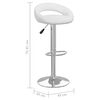 vidaXL Barski stolček belo umetno usnje