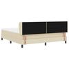 vidaXL Postelja boxspring z vzmetnico krema 180 x 200 cm blago