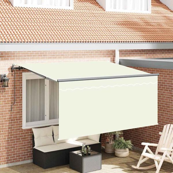 vidaXL Retraktilna tenda krema 300 x 200 cm blago