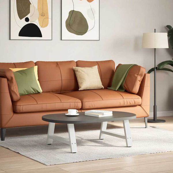 vidaXL Noge za klubsko mizico v obliki črke A, 2 kosa, bele, 60 x (30-31) cm, jeklo