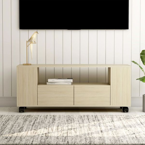 vidaXL TV omarica sonoma hrast 120x35x48 cm konstruiran les