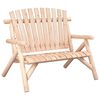 vidaXL Vrtna klop dvosed 119x85x98 cm trdna smrekovina