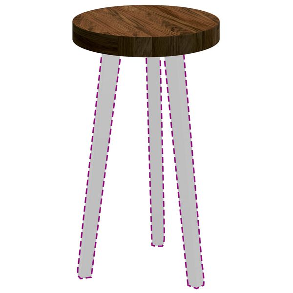 vidaXL Nepremična povr&scaron;ina Temno rjava &Oslash; 30 x 4 cm