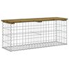 vidaXL Vrtna gabionska klop 103x31,5x42 cm impregnirana borovina
