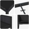 vidaXL Komplet za jedilnico v vrtu 5 pcs Črna poli ratan