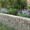 vidaXL Visoka greda gabion pocinkano jeklo 300x100x20 cm
