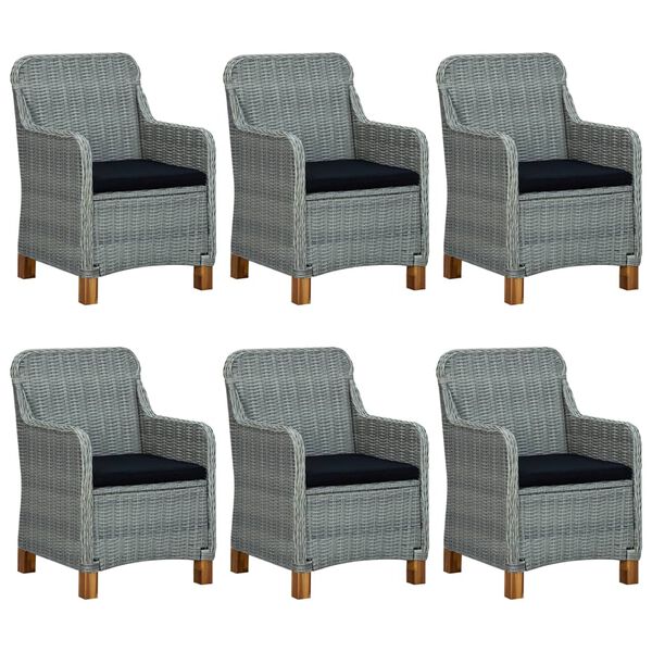 vidaXL Vrtna jedilna garnitura 9-delna svetlo siva