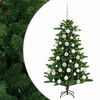 vidaXL Umjetno božično drevo z okrasnimi kroglami 120 cm 150 LED