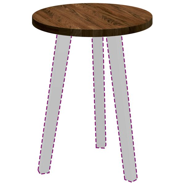 vidaXL Nepremična povr&scaron;ina Temno rjava &Oslash; 40 x 2,5 cm