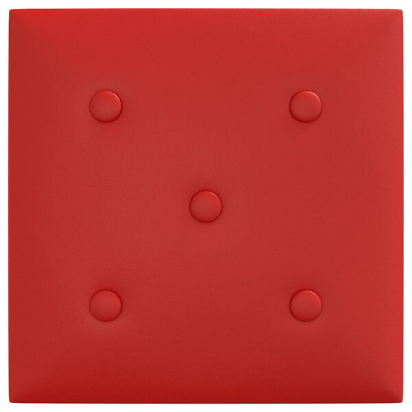 vidaXL Stenska glavna postelja 12 pcs Vinorodna rdeča 30 x 30 cm