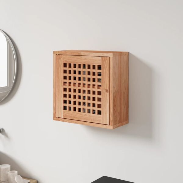 vidaXL Stenska omarica 42x18x42 cm trdna orehovina