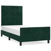 vidaXL Posteljni okvir brez vzmetnice temno zelen 90x200 cm žamet
