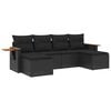 vidaXL Patio Sofa Set 6-sedežni Black