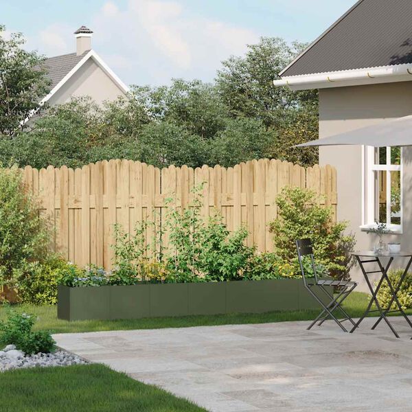 vidaXL Sadilnik olivno zelena 280x40x40 cm Hladno valjano jeklo