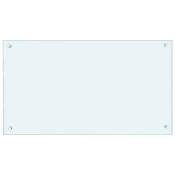 vidaXL Kuhinjska za&scaron;čitna obloga mlečna 90x50 cm kaljeno steklo