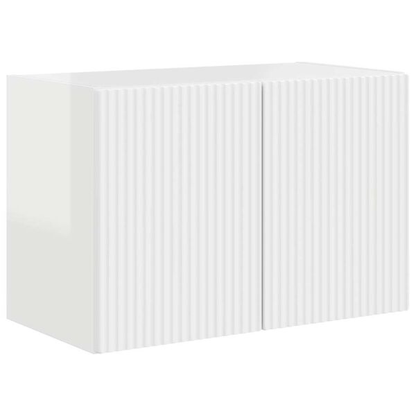 vidaXL TV stenska omara Visok sijaj bela 59,5 x 31 x 40 cm