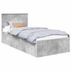 vidaXL Konstrukcija postelje z vzglavjem Betonsko siva 100 x 200 cm