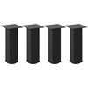 vidaXL Noge za klubsko mizico 4 kosi črne 42-44 cm jeklo