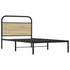 vidaXL Posteljni okvir brez vzmetnice 107x203 cm sonoma inž. les