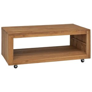 vidaXL Klubska mizica 110x60x40 cm trdna tikovina