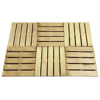 vidaXL Talne plošče 6 kosov 50x50 cm lesene zelene