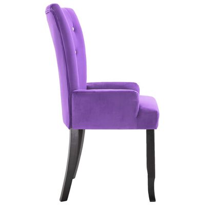 vidaXL Fotelj vijoličen žamet