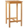 vidaXL Barska miza Naravna 60 x 60 x 105 cm Masiven teak