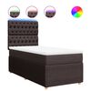 vidaXL Box spring postelja z vzmetnico temno rjava 100x200 cm blago