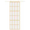 vidaXL Drsna vrata zlata 76x205 cm prozorno ESG steklo in aluminij