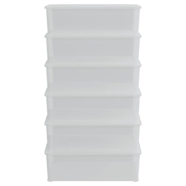 vidaXL Plastične &scaron;katle za shranjevanje 6 kosov 25 L zložljive