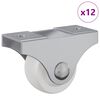 vidaXL Kolesca 12 kos Bela 42 x 11,5 x 29 mm elezo