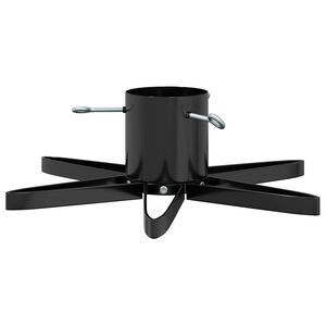 vidaXL Stojalo za božično drevo 1.73 Črna 49 x 49 x 15,5 cm Jeklo