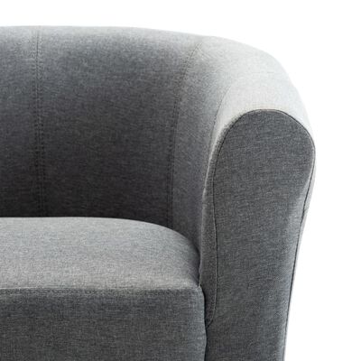 vidaXL Fotelj iz svetlo sivega blaga