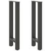 vidaXL Noge za konzolno mizo antracitne barve 2 kosa 28 x (72-73) cm jeklo