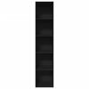 vidaXL Knjižna omara črna 40x30x189 cm inženirski les