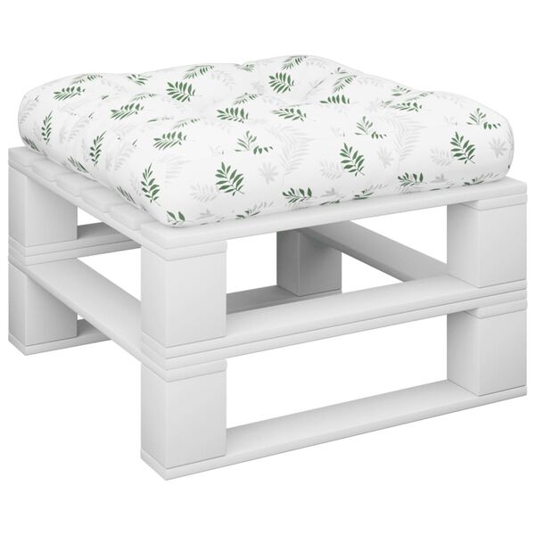 vidaXL Blazina za palete vzorec listja 60x60x12 cm blago