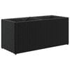 vidaXL Vrtno cvetlično korito z 2 loncema črna 72x30x32 cm poli ratan