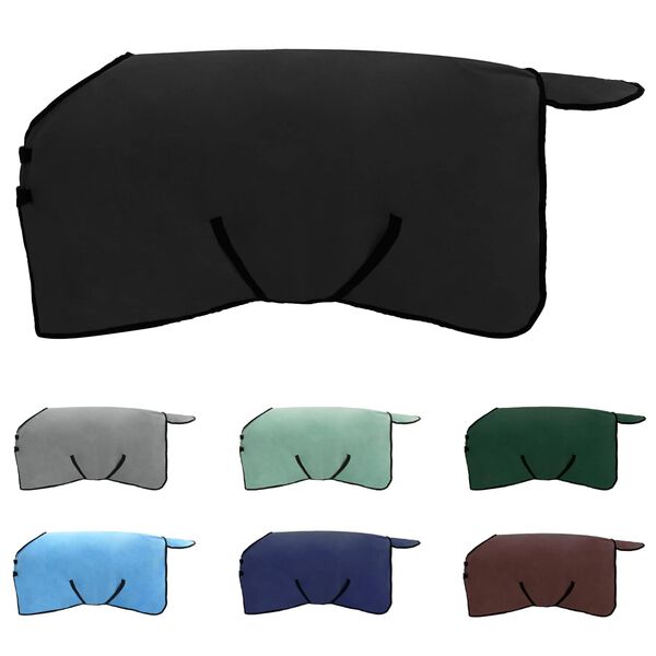 vidaXL Konjski pla&scaron;č Črna Poliester