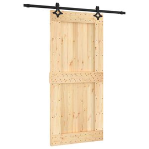 vidaXL Drsna vrata 95 x 210 cm Masiven borov les (neobdelan)