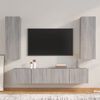 vidaXL Komplet TV omaric 4-delni siva sonoma inženirski les